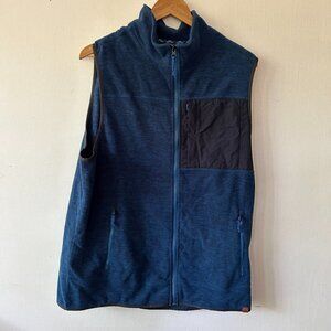 Alpine Design Fleece Vest Mens Large Blue Pockets Full Zip Layering Cozy